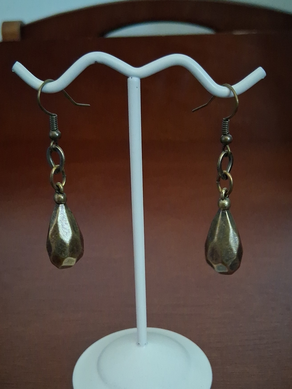Bronze Teardrop Dangle Earrings LL125